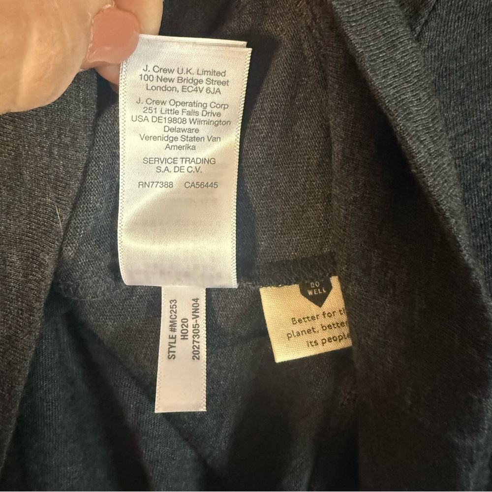 MADEWELL Highpoint Dolman-Sleeve Tee Top Charcoal Gray SZ/MED - Picture 7 of 8